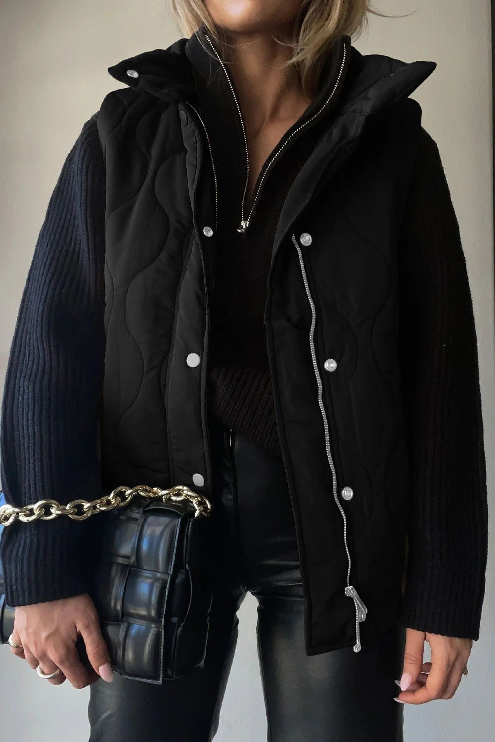 Collared Neck Vest with Pockets - Image 3