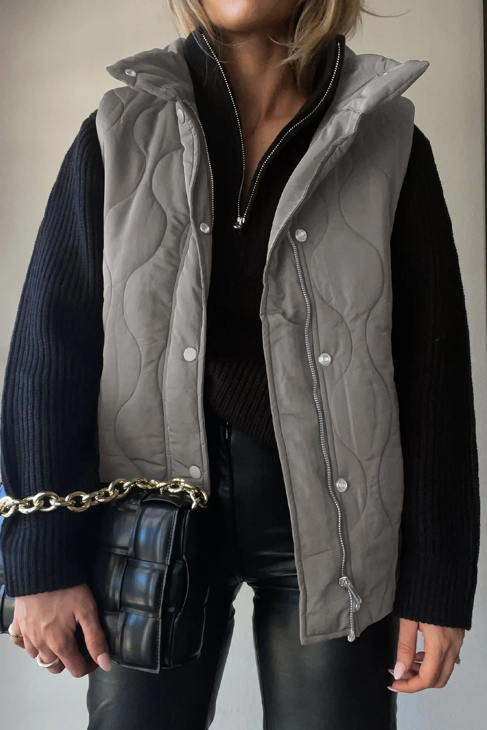 Collared Neck Vest with Pockets - Image 5
