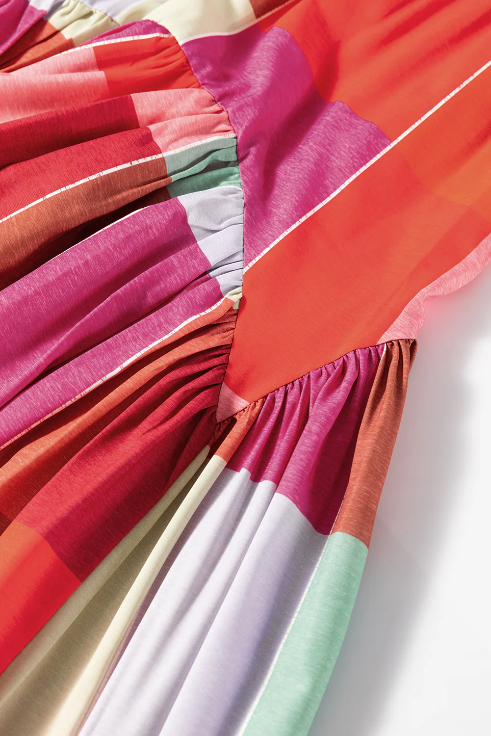 Color Block Elastic Waist Maxi Skirt - Image 8