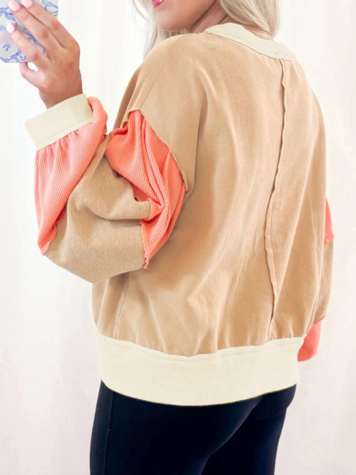 Color Block Long Sleeve Sweatshirt - Image 2