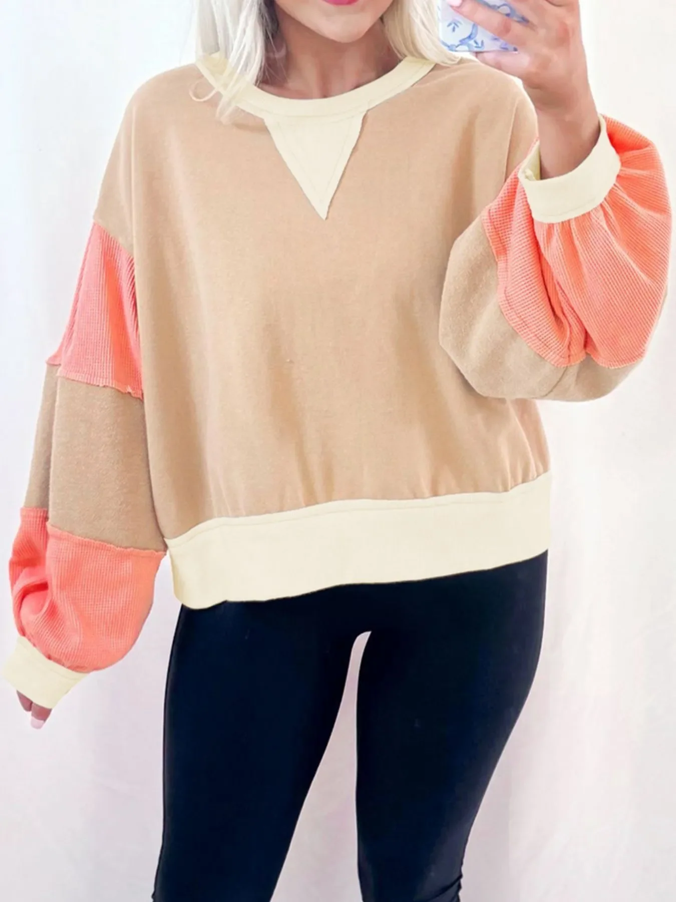 Color Block Long Sleeve Sweatshirt - Image 3