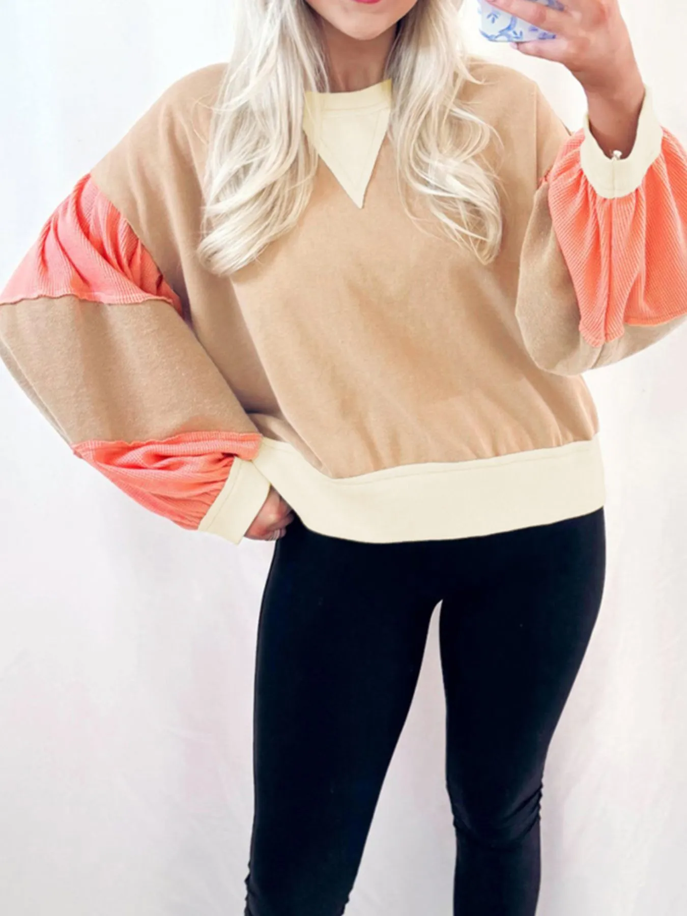 Color Block Long Sleeve Sweatshirt - Image 4