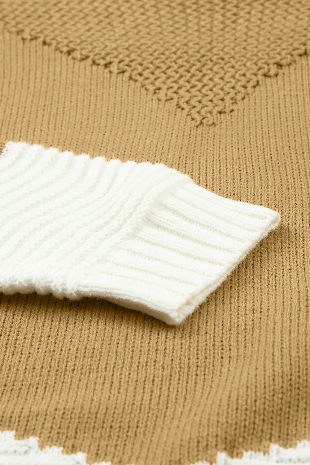 Color Block Round Neck Long Sleeve Sweater - Image 12