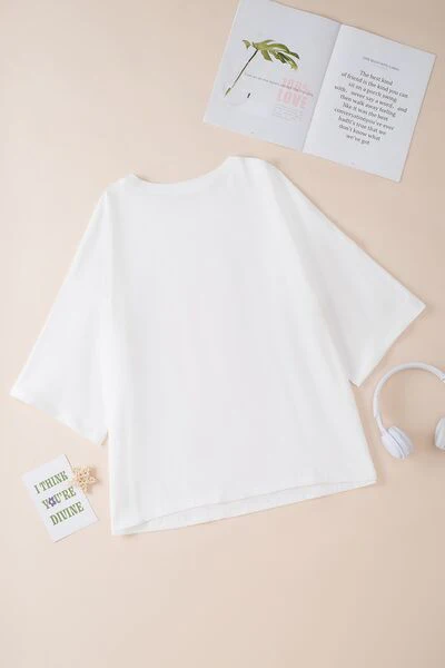 Color Block Star Patched Oversized T-Shirt - Image 18