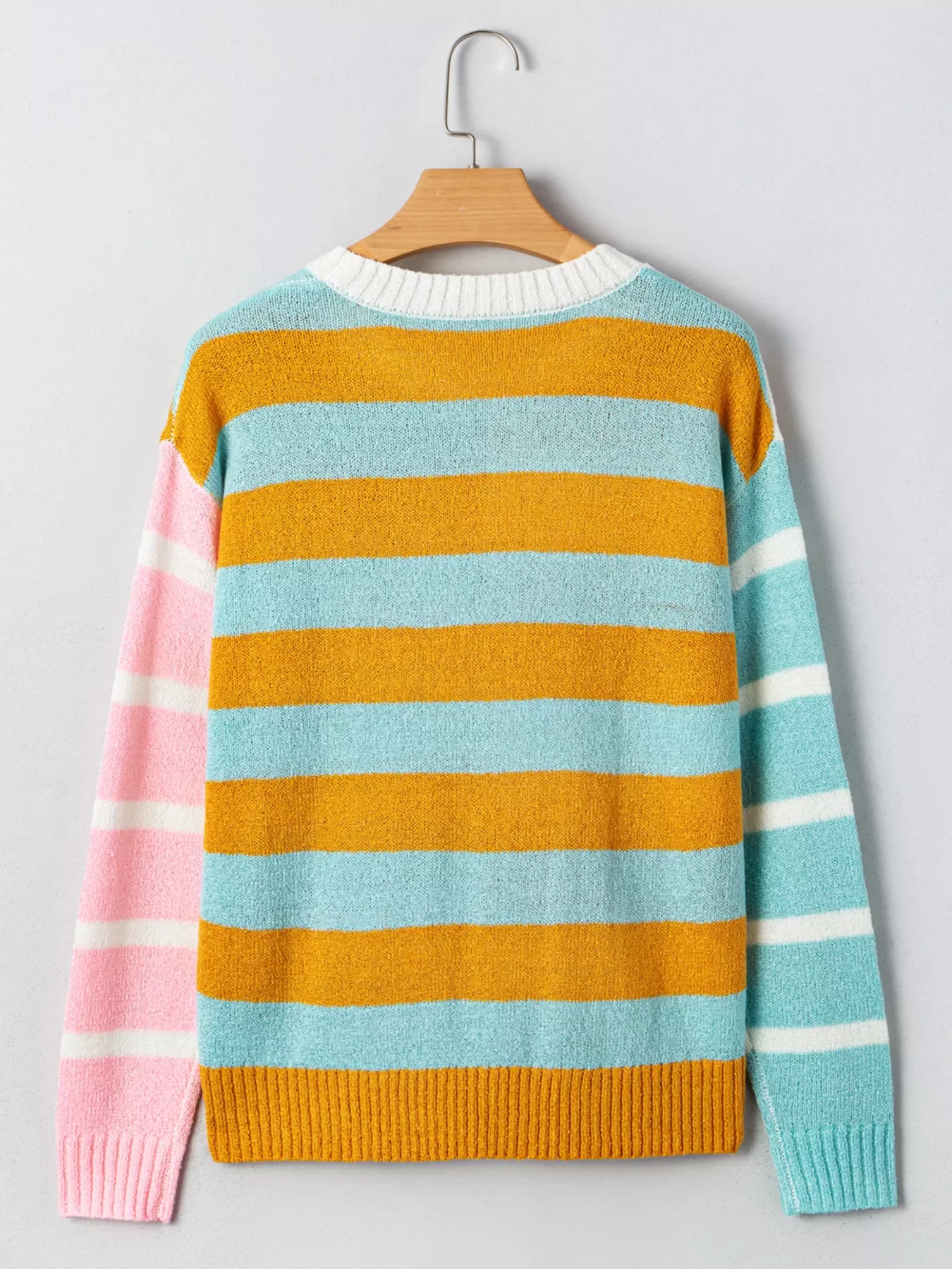 Color Block Striped Sweater - Image 2