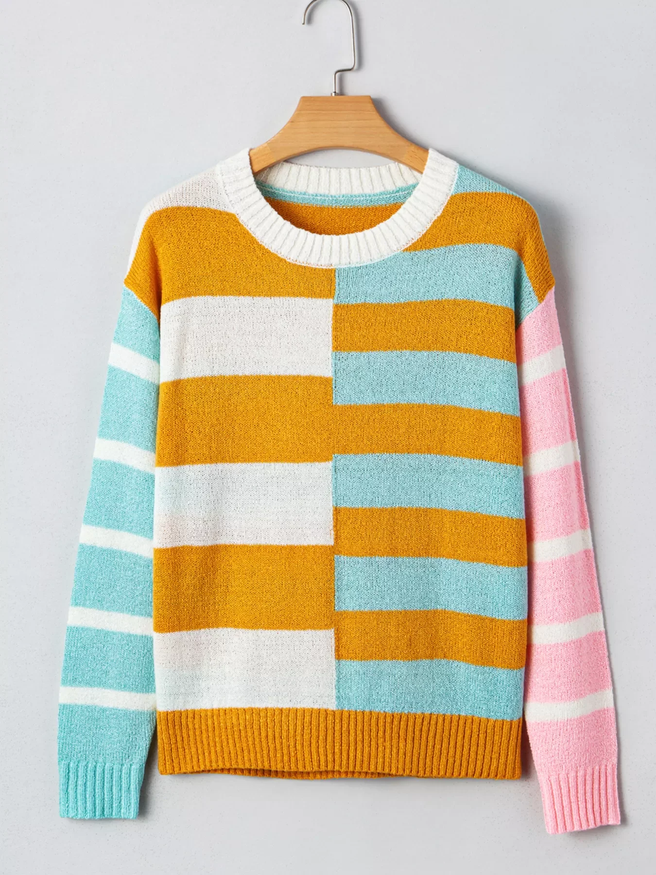 Color Block Striped Sweater - Image 3