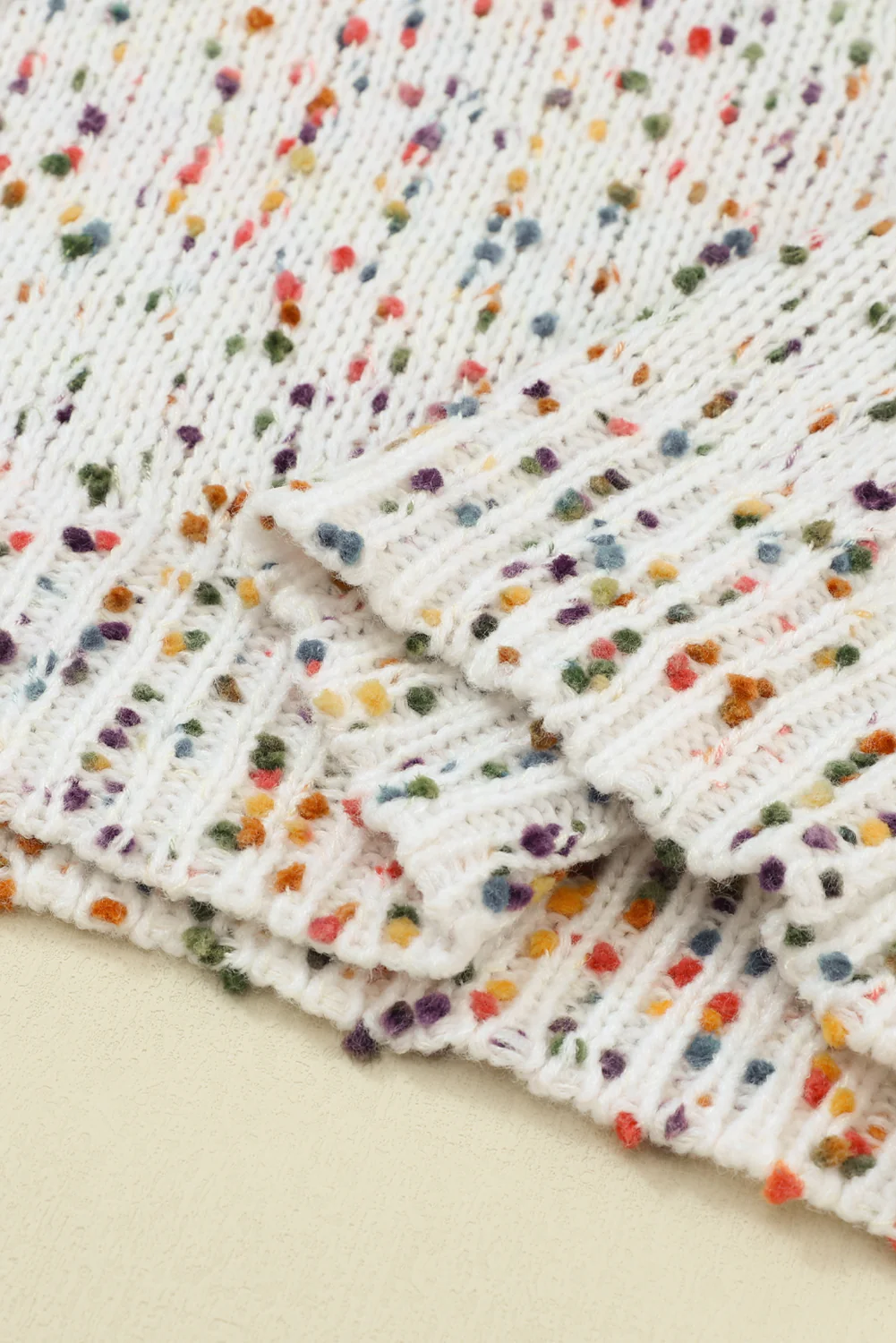 Confetti Round Neck Long Sleeve Sweater - Image 10