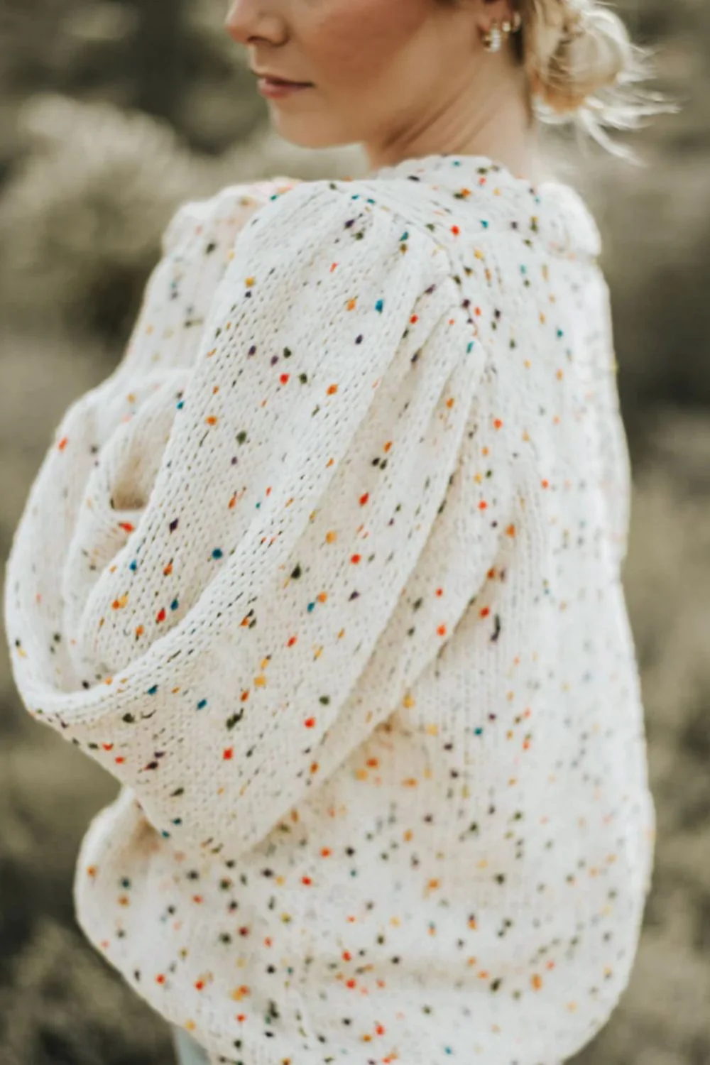Confetti Round Neck Long Sleeve Sweater - Image 3