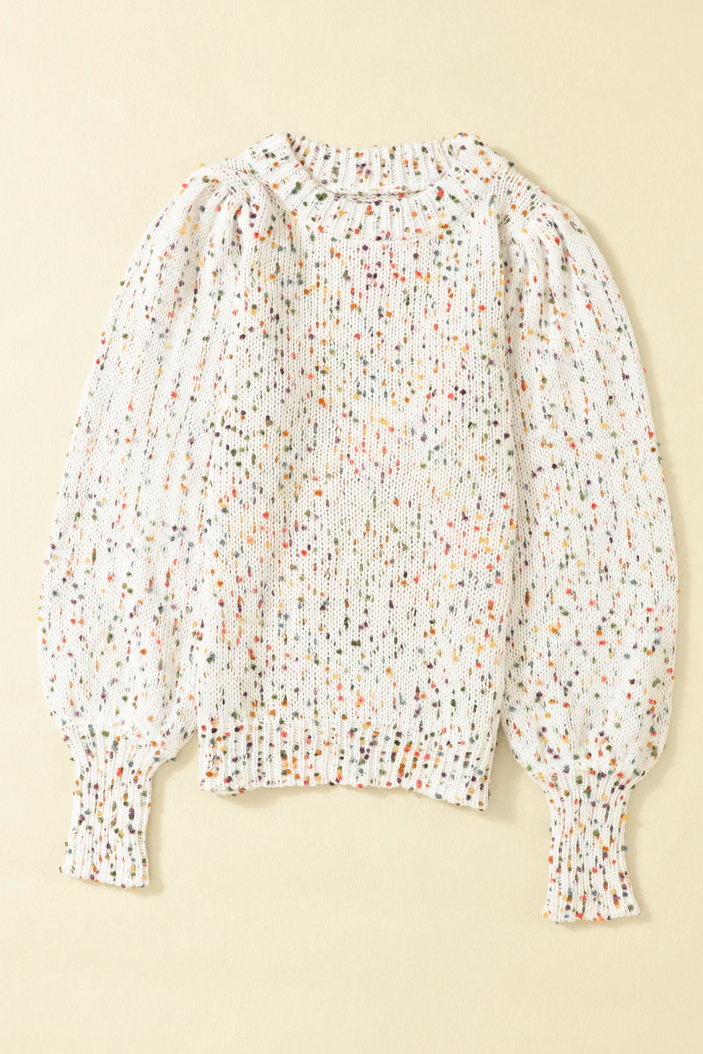 Confetti Round Neck Long Sleeve Sweater - Image 6