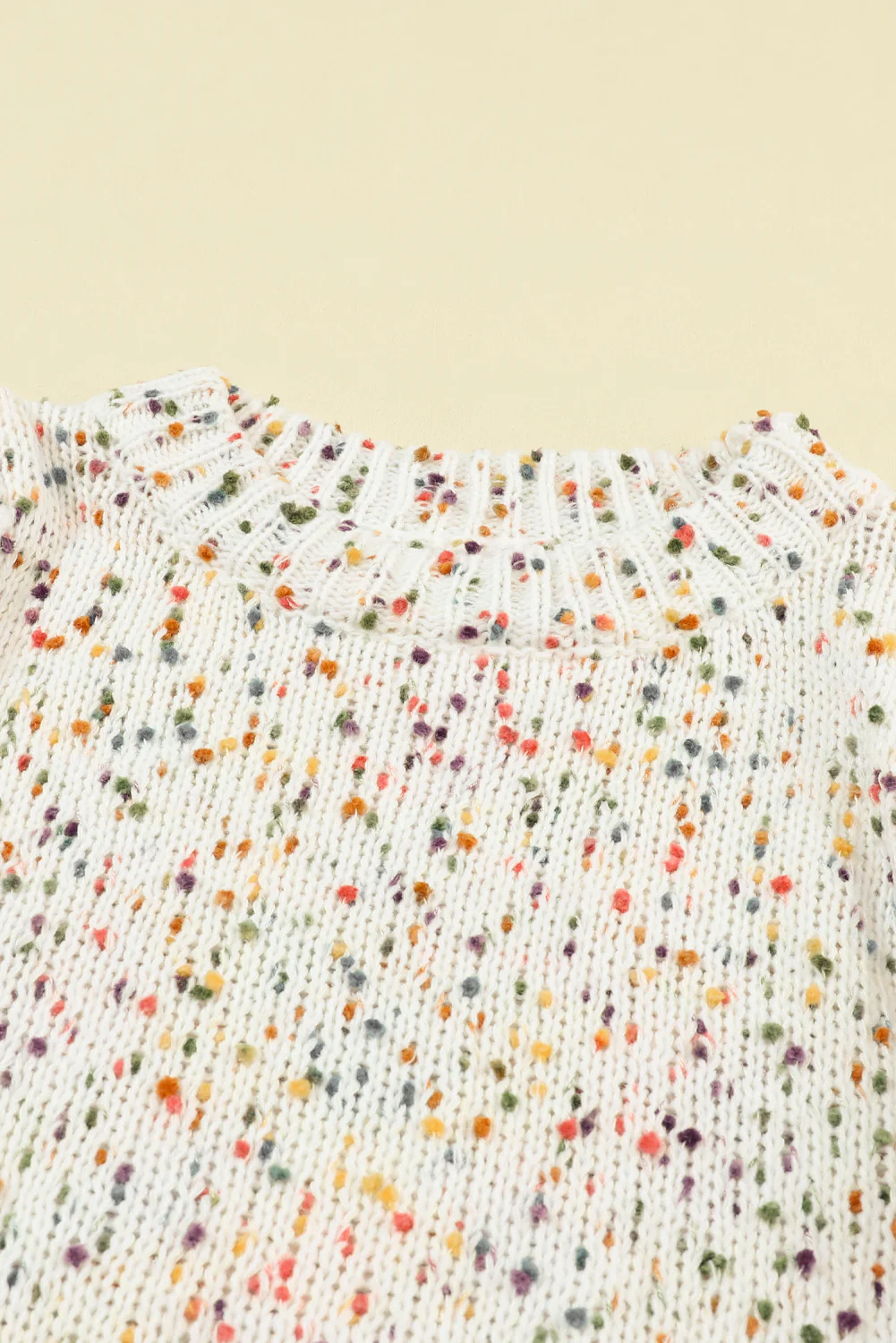 Confetti Round Neck Long Sleeve Sweater - Image 8