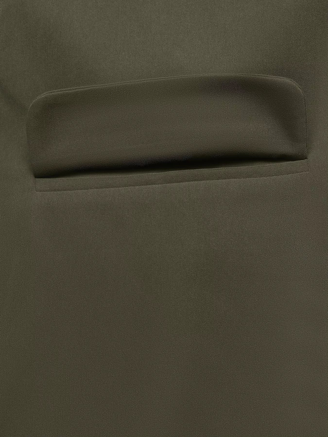 Contrast Collar Button Up Coat - Image 10