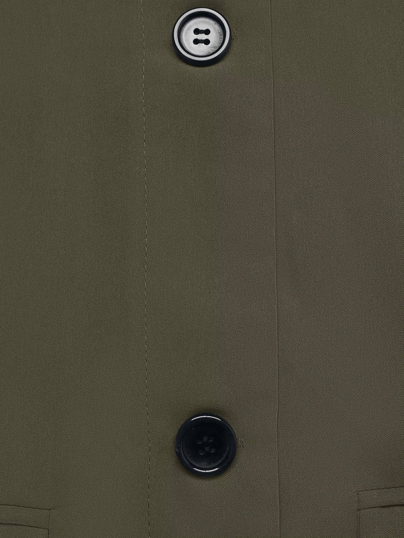 Contrast Collar Button Up Coat - Image 8