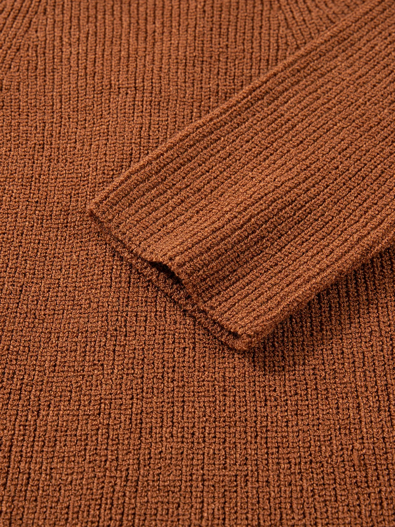 Contrast Knit V Neckline Cardigan - Image 7