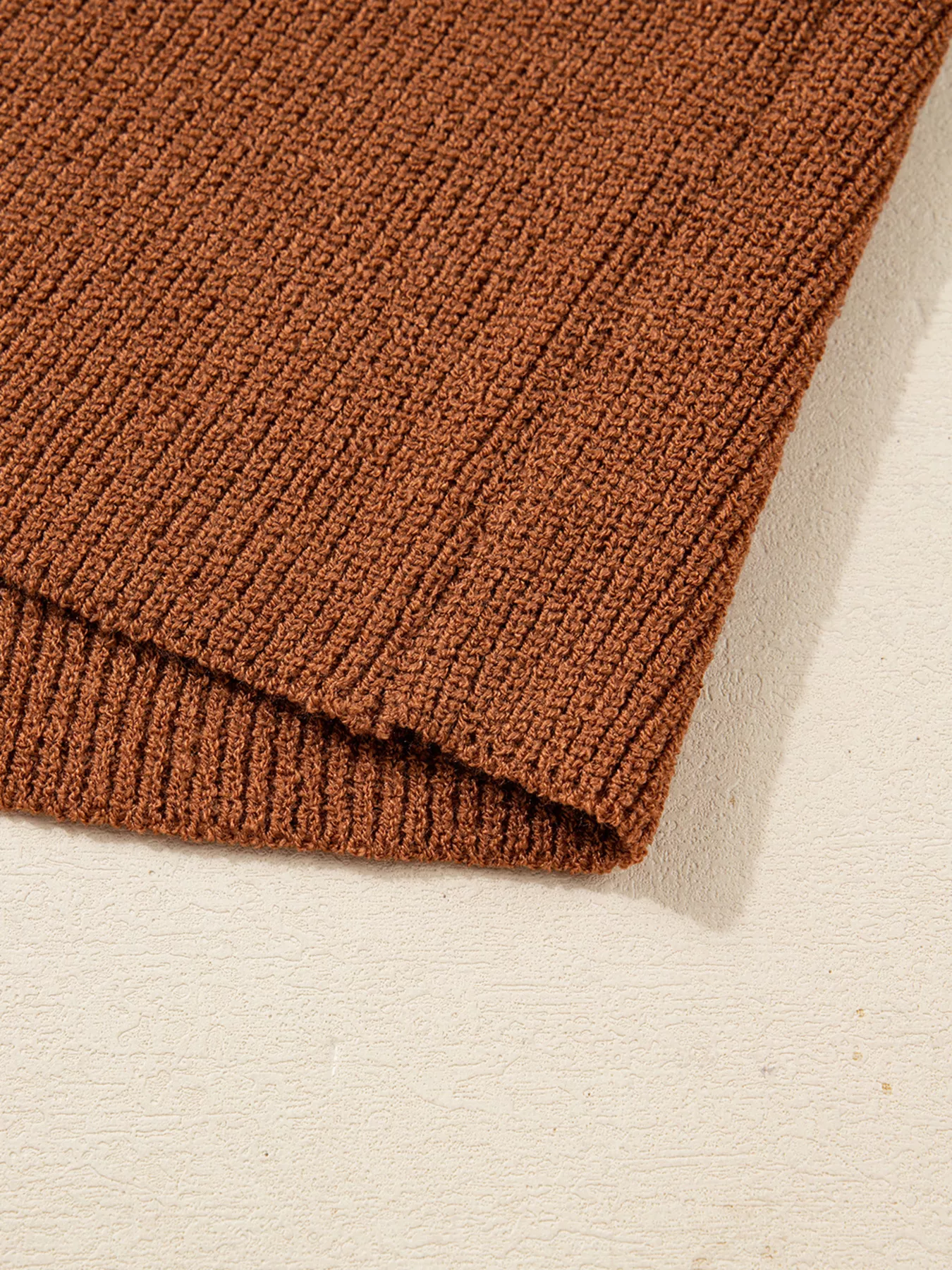 Contrast Knit V Neckline Cardigan - Image 8