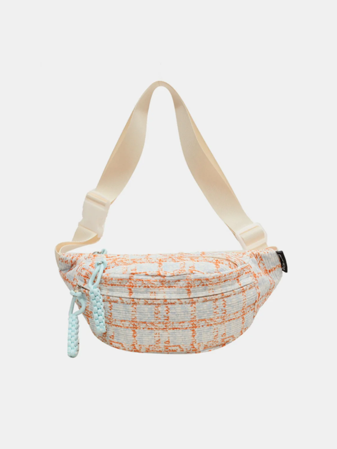 Contrast Plaid Polyester Crossbody Bag - Image 11