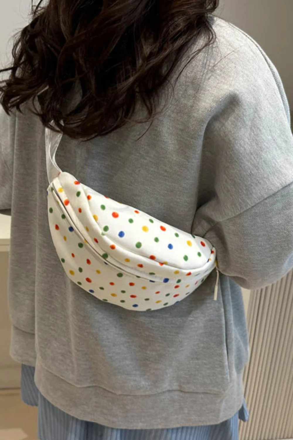 Contrast Polka Dot Crossbody Bag - Image 5