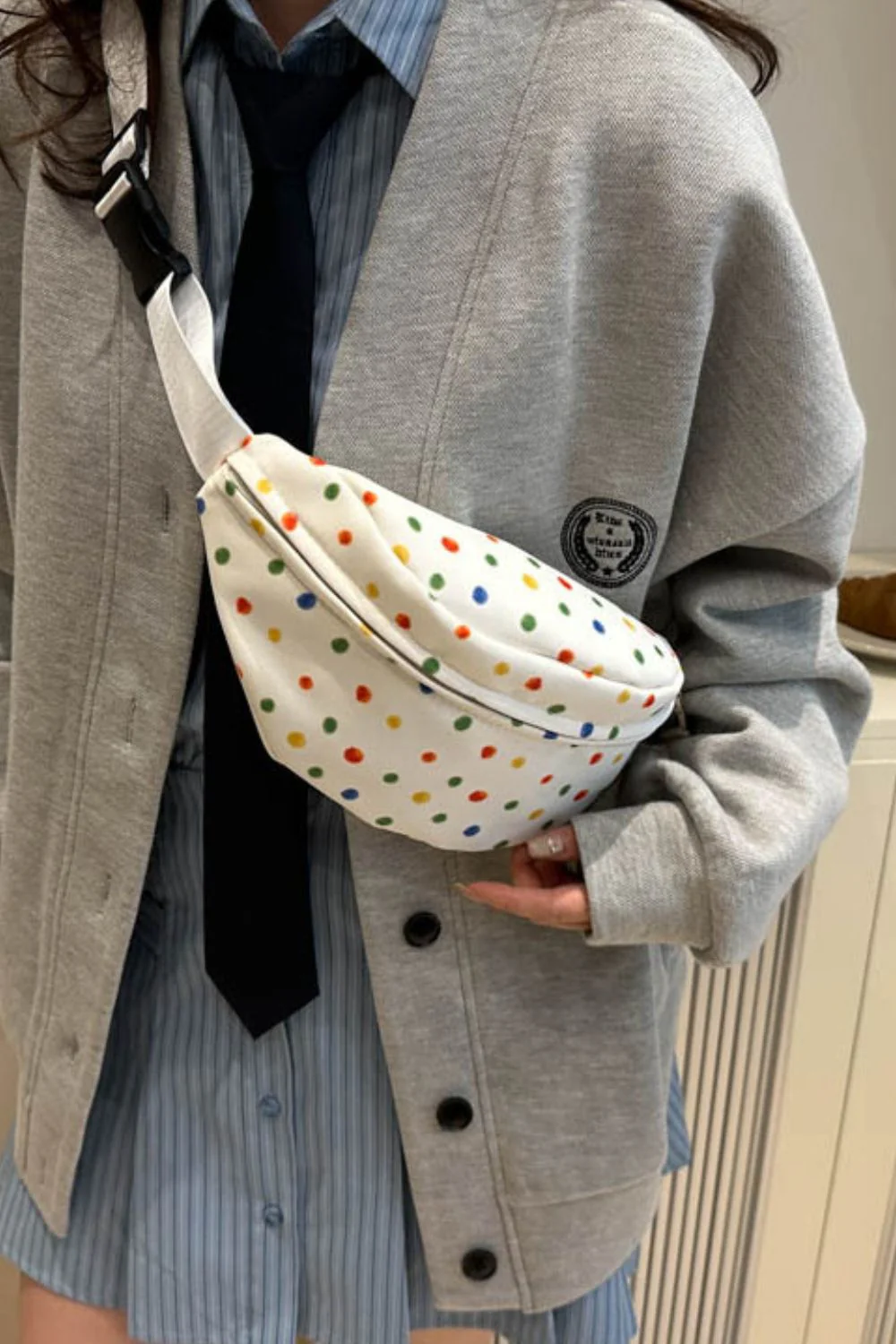 Contrast Polka Dot Crossbody Bag - Image 6