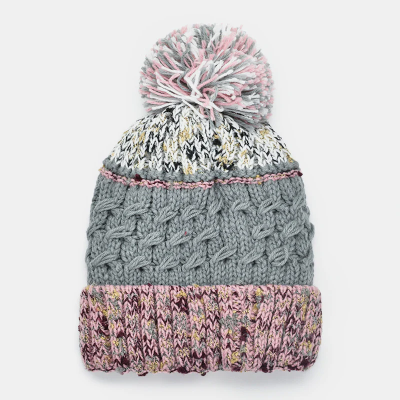 Contrast Thermal Hat with Pompom - Image 7