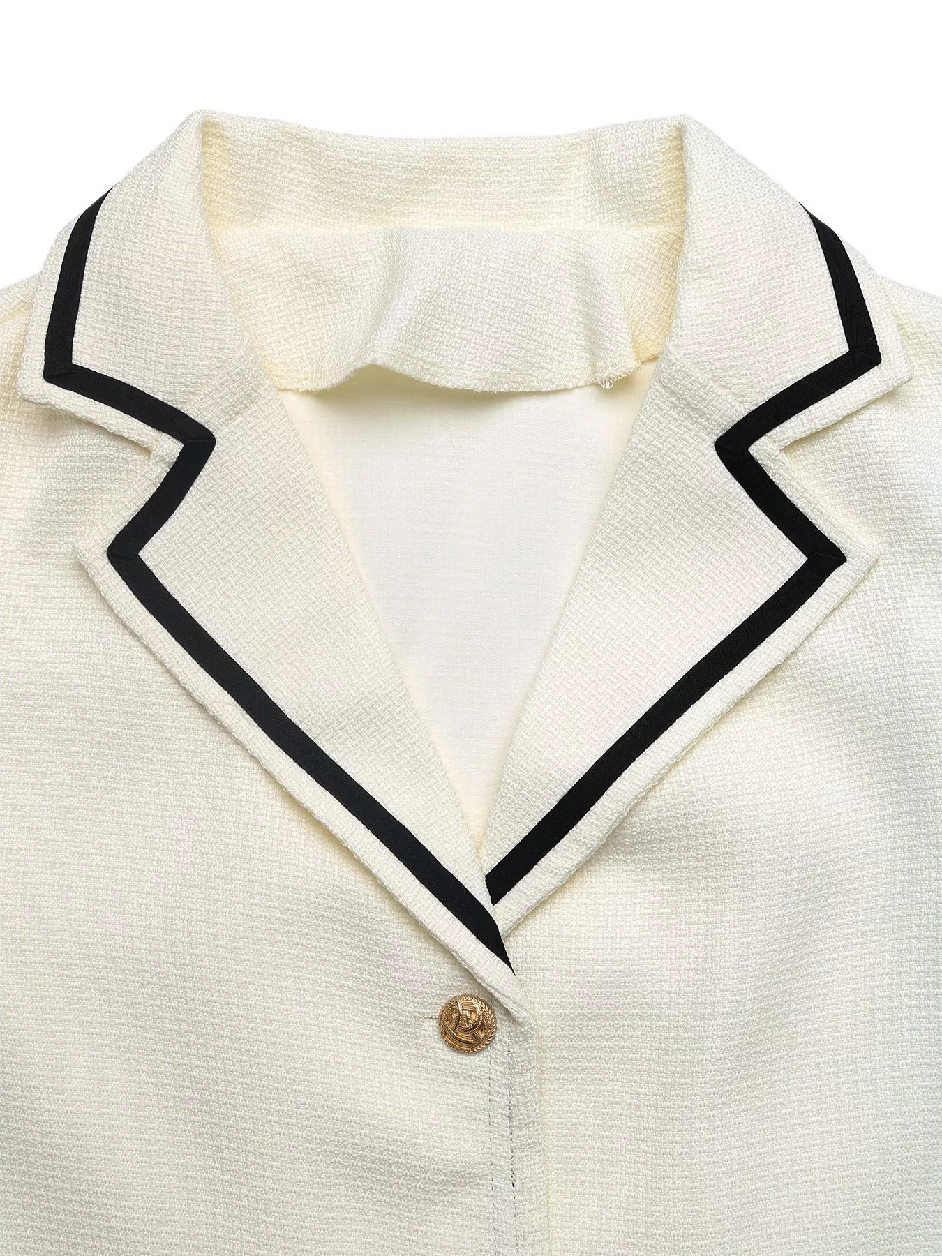 Contrast Trim Button-Up Blazer - Image 7