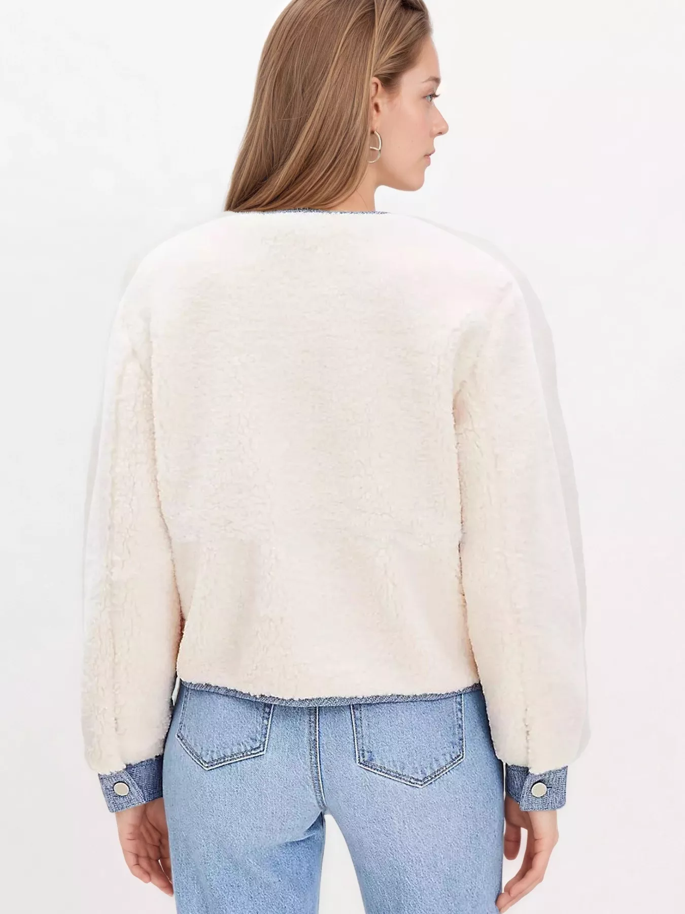 Contrast Trim Teddy Jacket - Image 2