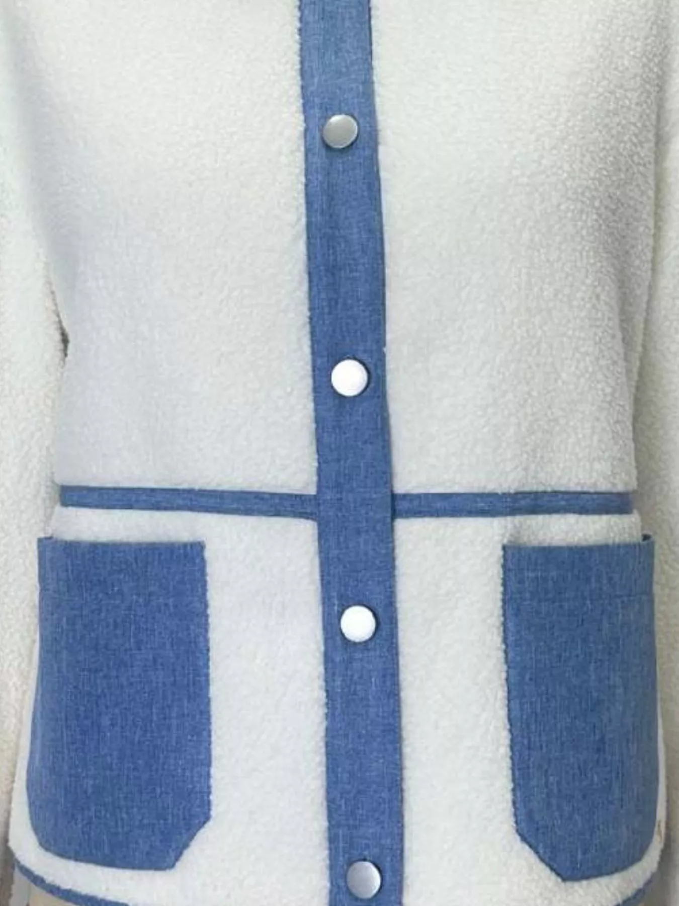 Contrast Trim Teddy Jacket - Image 5
