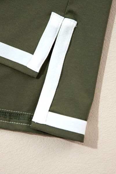Contrast Trim Tee and Shorts Set - Image 13