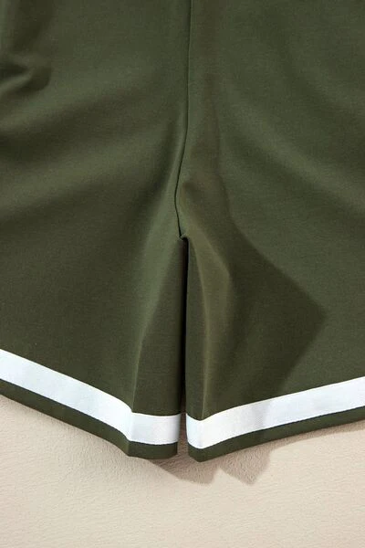 Contrast Trim Tee and Shorts Set - Image 15