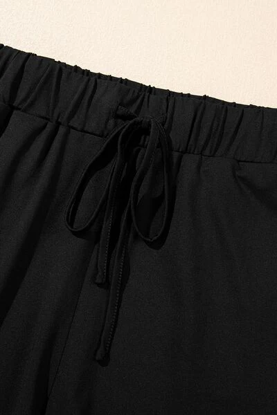 Contrast Trim Tee and Shorts Set - Image 5