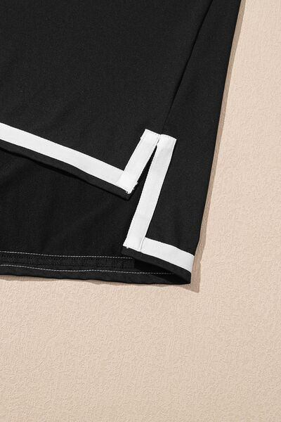 Contrast Trim Tee and Shorts Set - Image 6