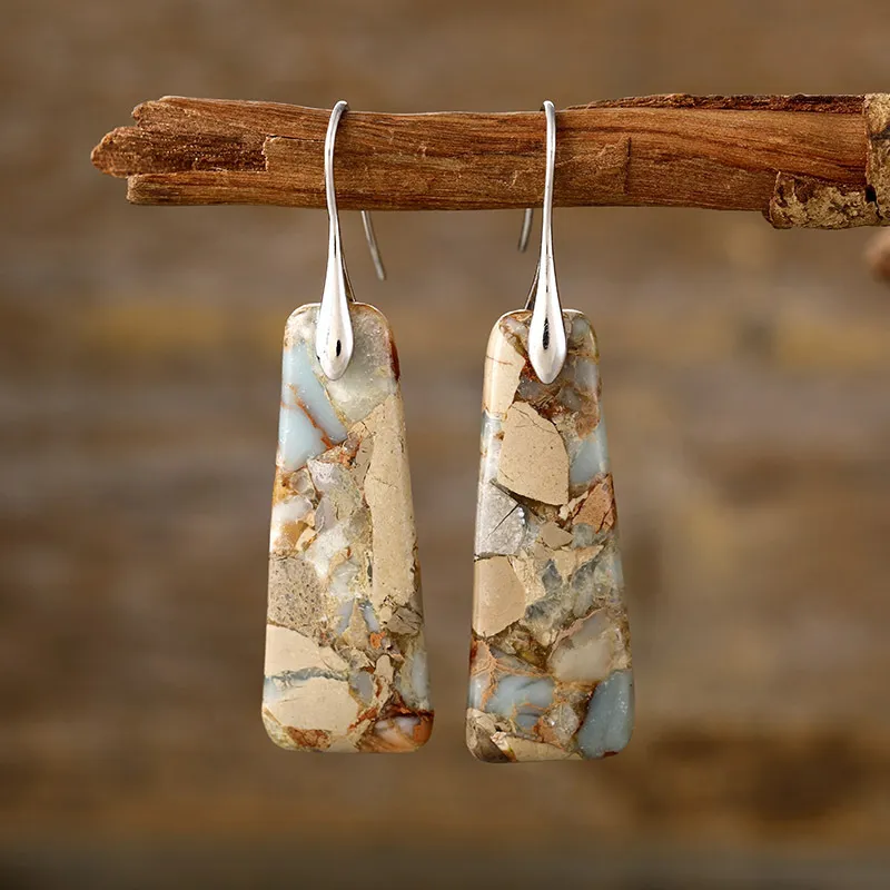 Copper Natural Stone Earrings - Image 2