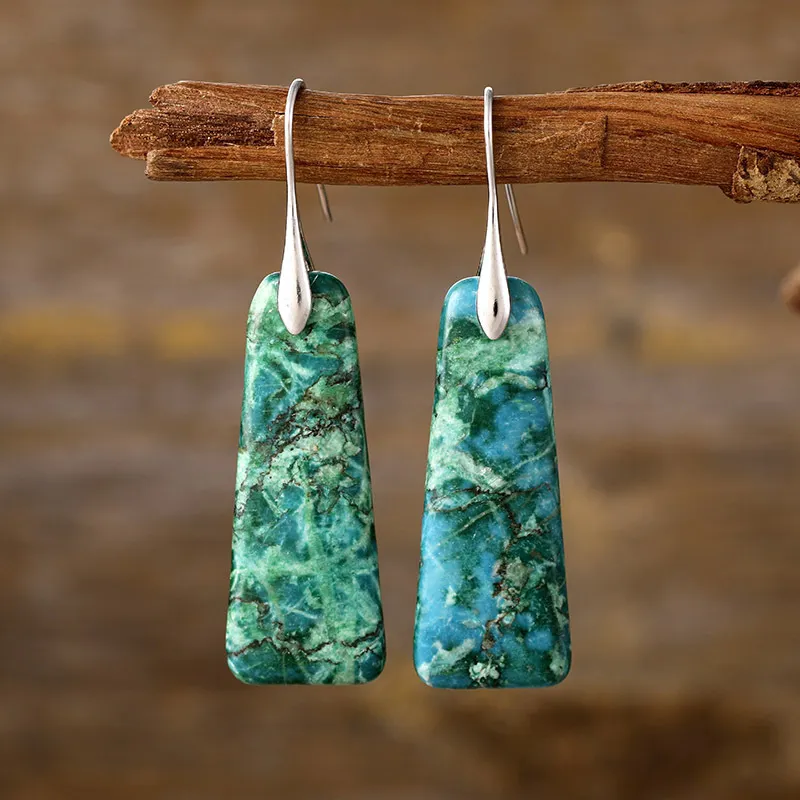 Copper Natural Stone Earrings - Image 4