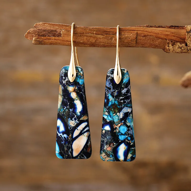 Copper Natural Stone Earrings - Image 5