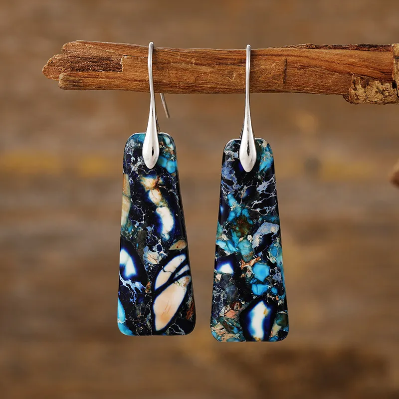 Copper Natural Stone Earrings - Image 6