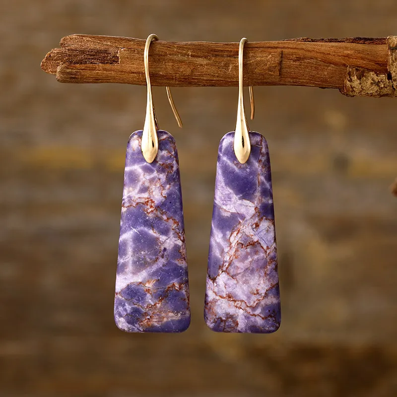 Copper Natural Stone Earrings - Image 7