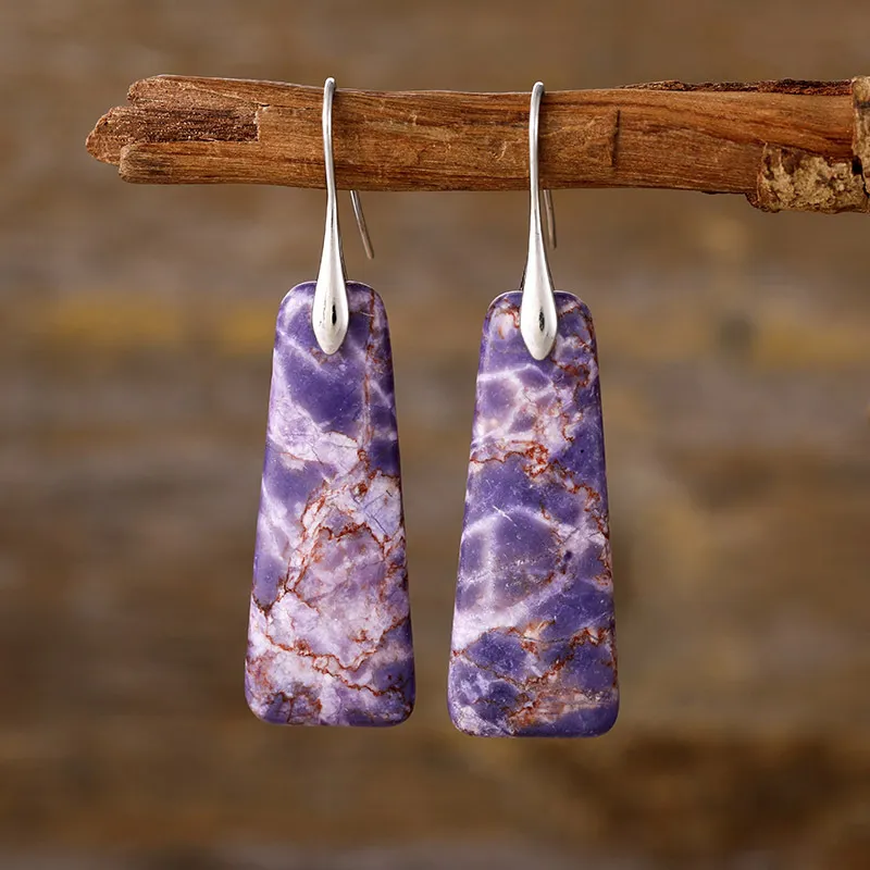 Copper Natural Stone Earrings - Image 8