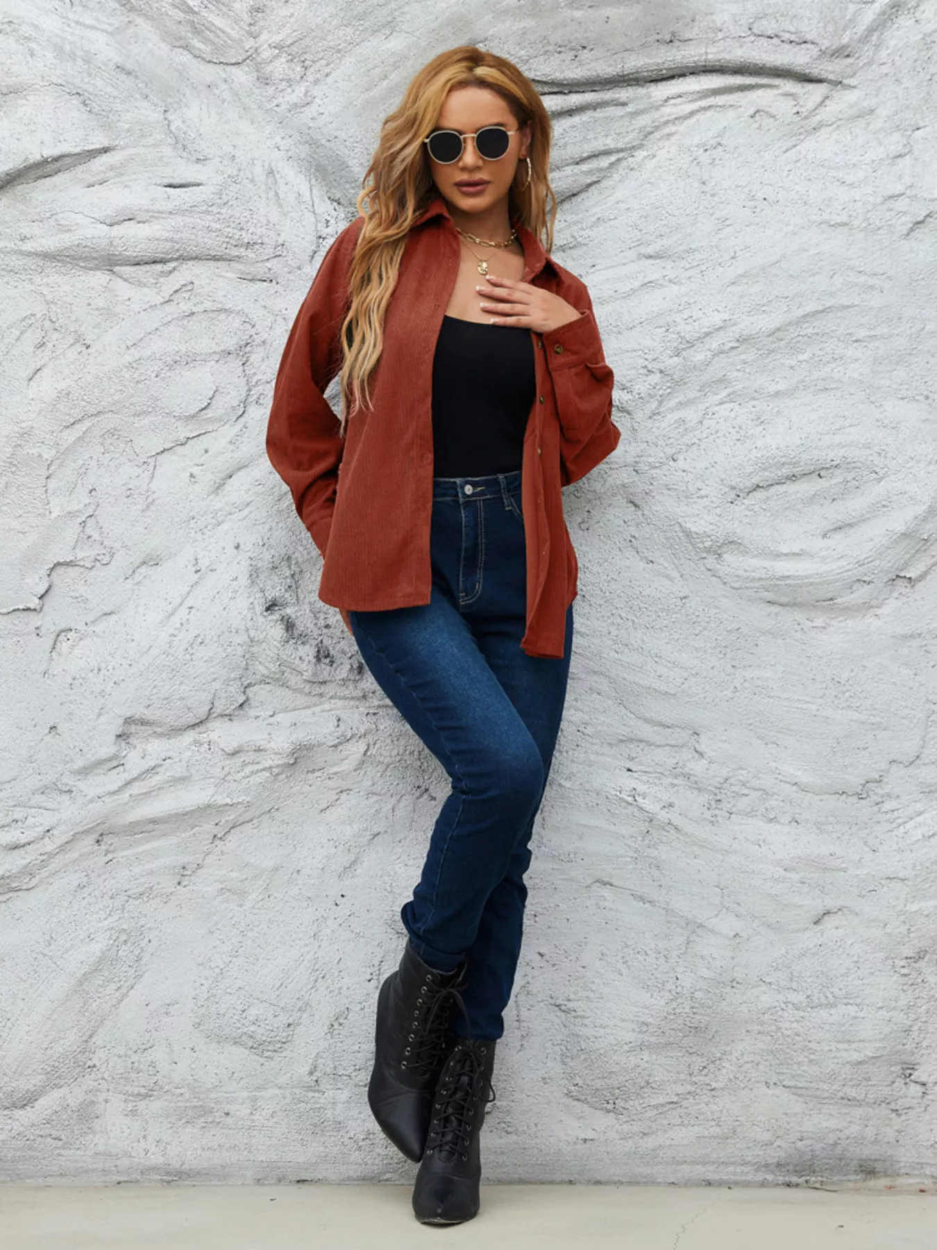 Corduroy Button-Up Shirt - Image 14