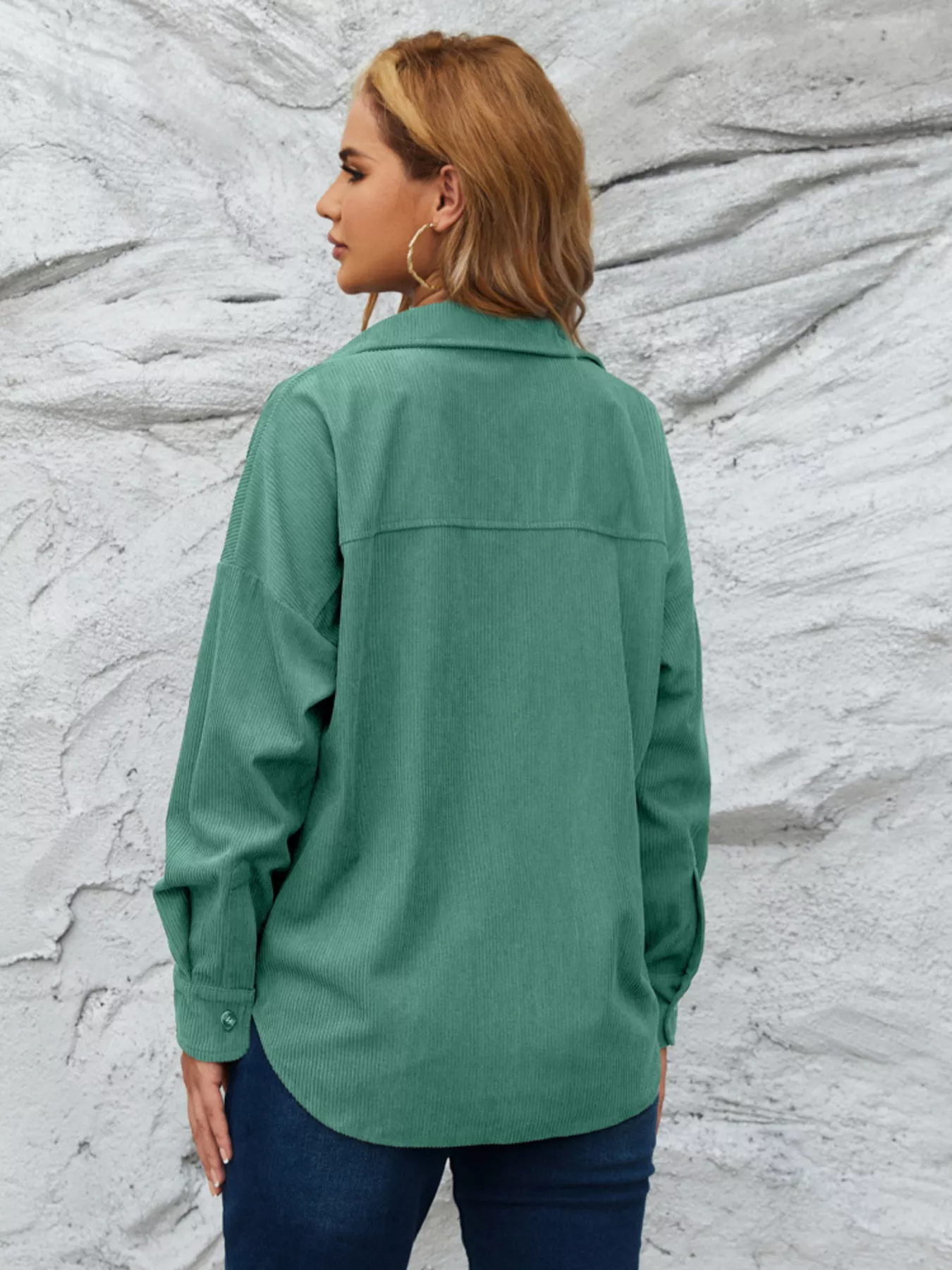 Corduroy Button-Up Shirt - Image 17