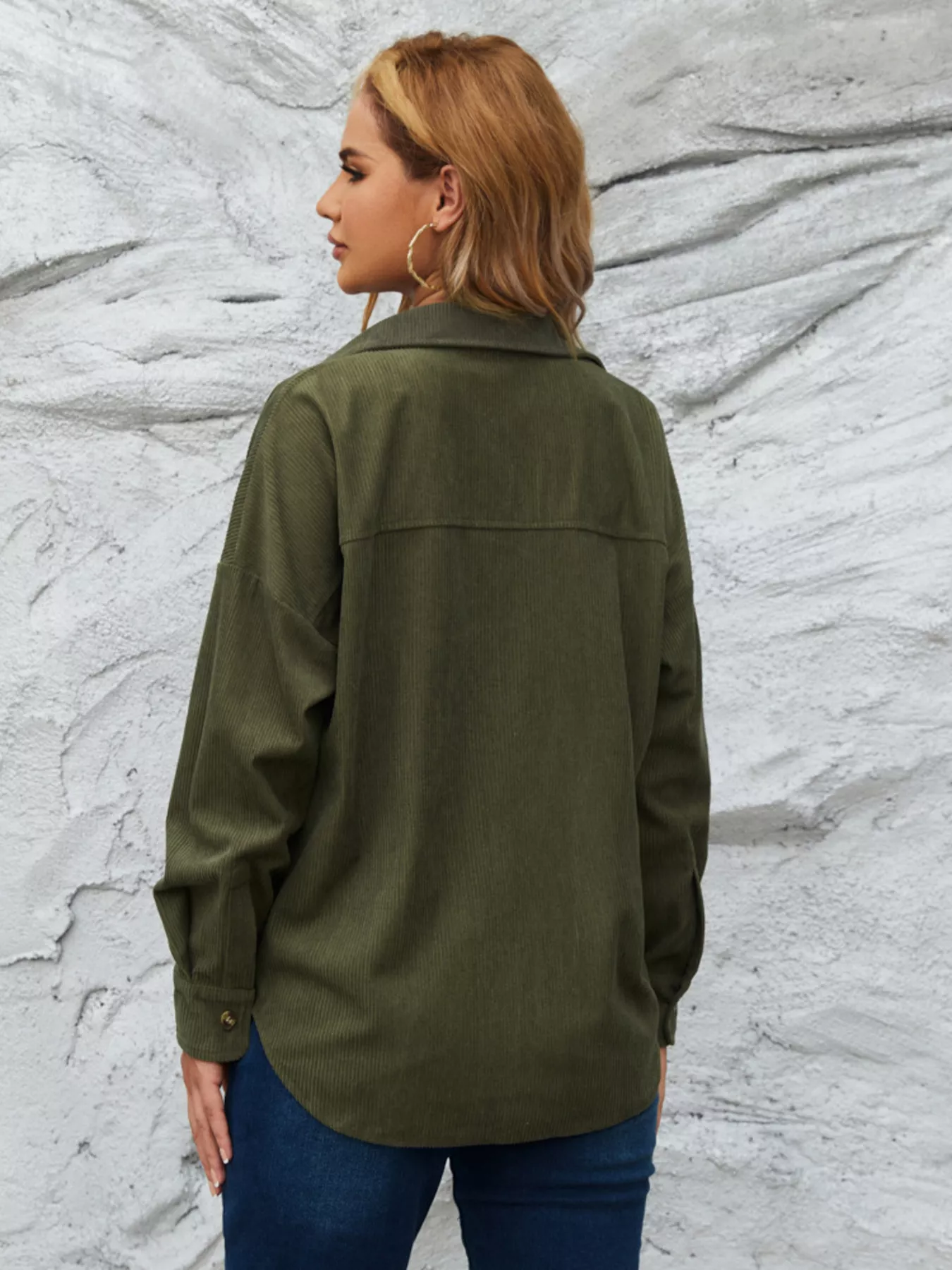 Corduroy Button-Up Shirt - Image 2