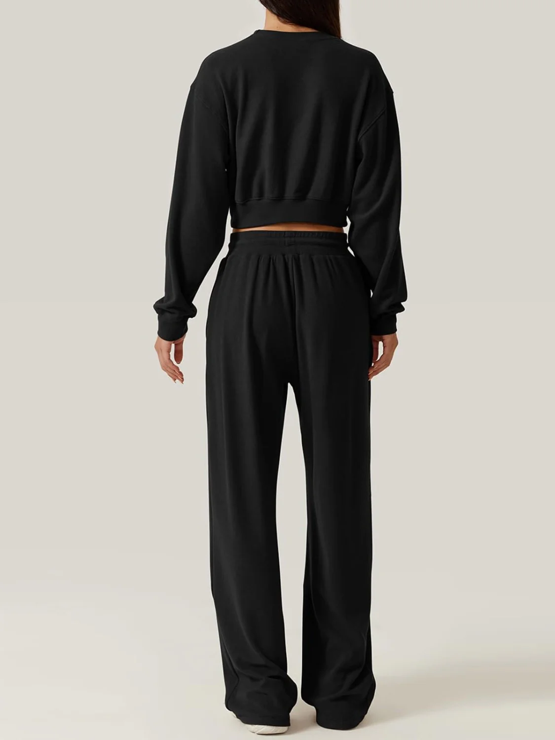 Crisscross Round Neck Top and Drawstring Pants Set - Image 12