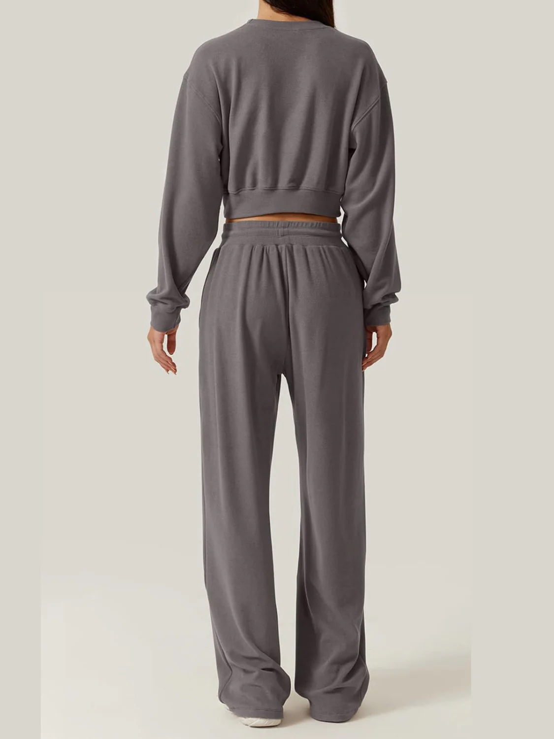 Crisscross Round Neck Top and Drawstring Pants Set - Image 13