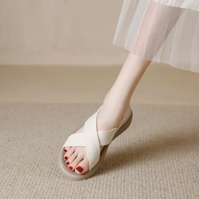 Crossover Platform Comfort Sandals - Image 10