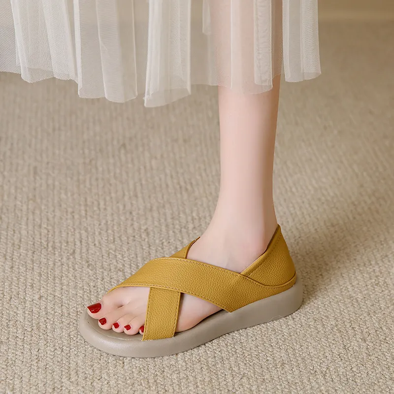 Crossover Platform Comfort Sandals - Image 13