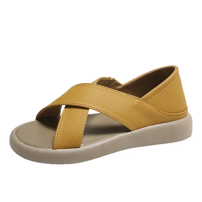 Crossover Platform Comfort Sandals - Image 16