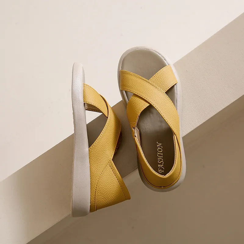 Crossover Platform Comfort Sandals - Image 19