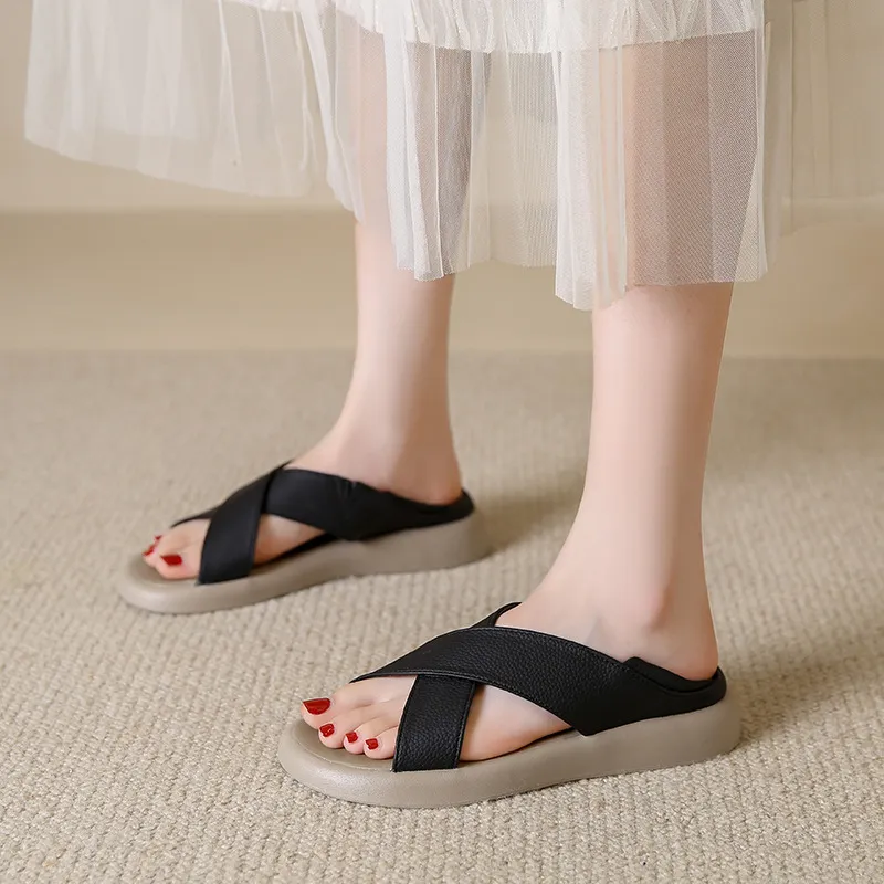 Crossover Platform Comfort Sandals - Image 6