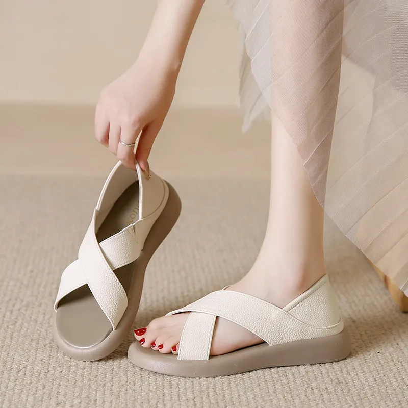 Crossover Platform Comfort Sandals - Image 7