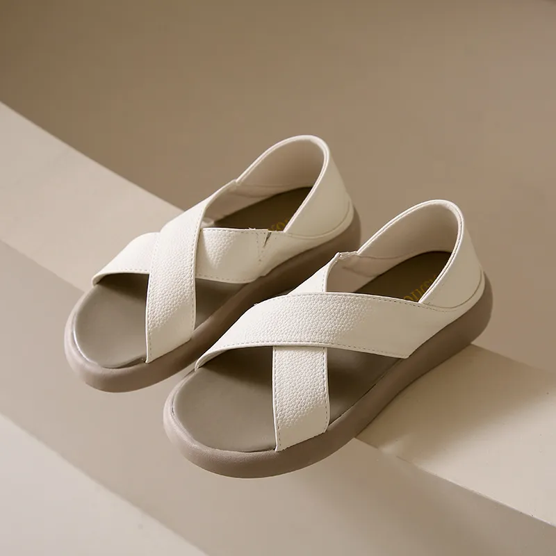 Crossover Platform Comfort Sandals - Image 9