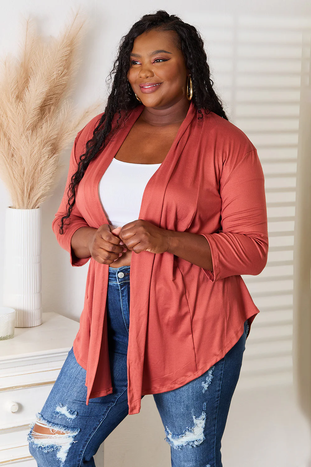 Culture Code Full Size Open Front Cardigan - Image 6
