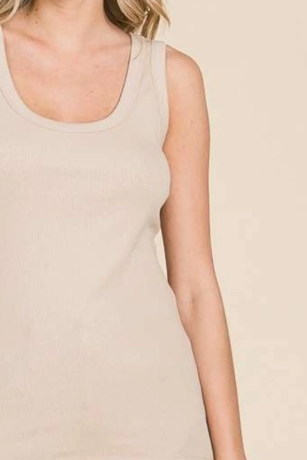 Culture Code Full Size Ribbed Scoop Neck Tank - Image 3