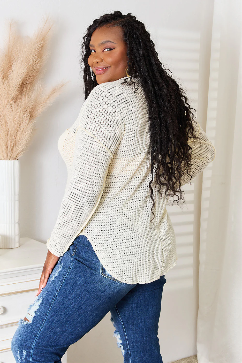 Culture Code Full Size Scoop Neck Patch Pocket Top - Image 2